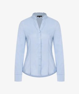 Unique Latest Women Solid Round Neck Cotton Shirt